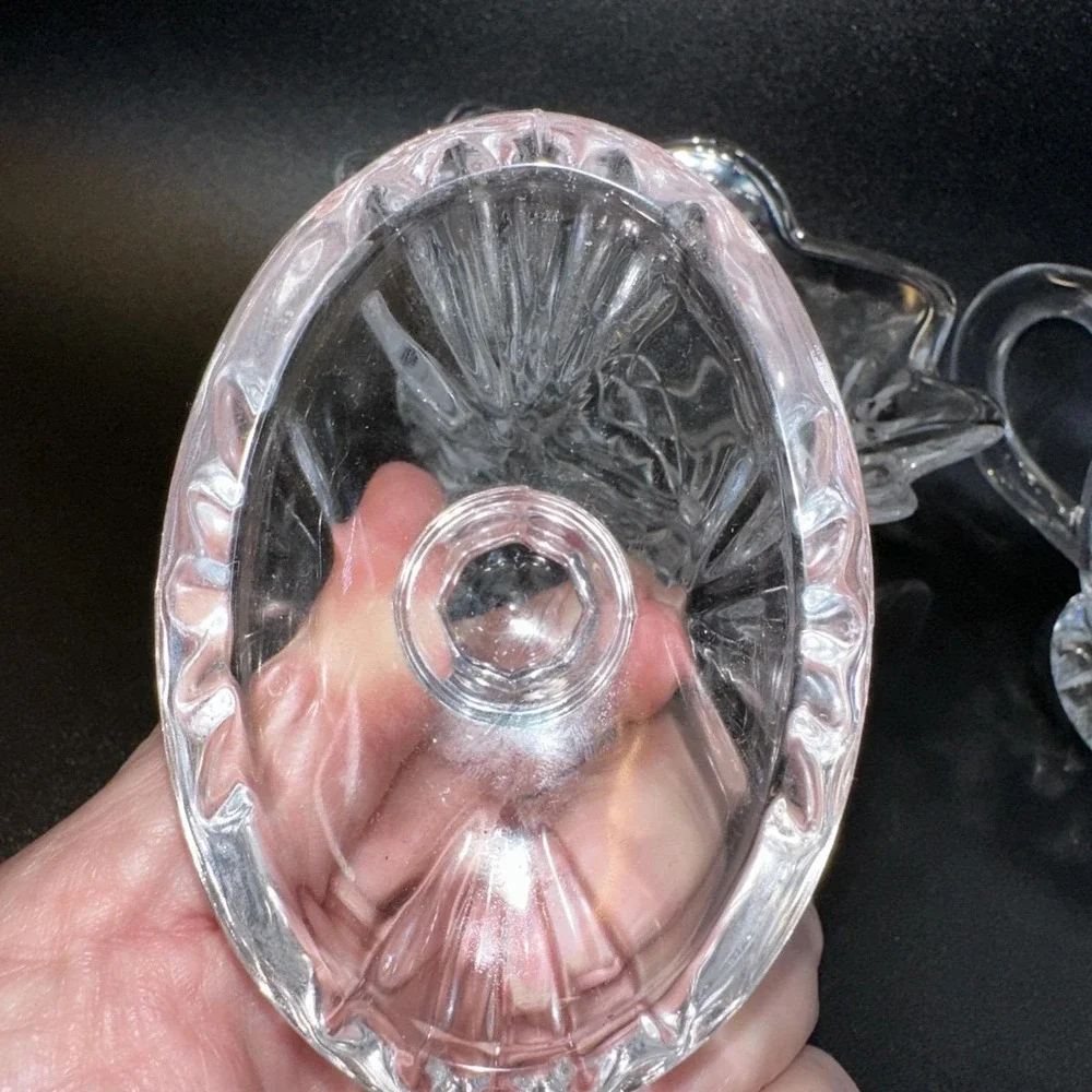 Vintage Shannon by Godinger Irish Crystal Scalloped 3 Pc Sugar Creamer Set EVC